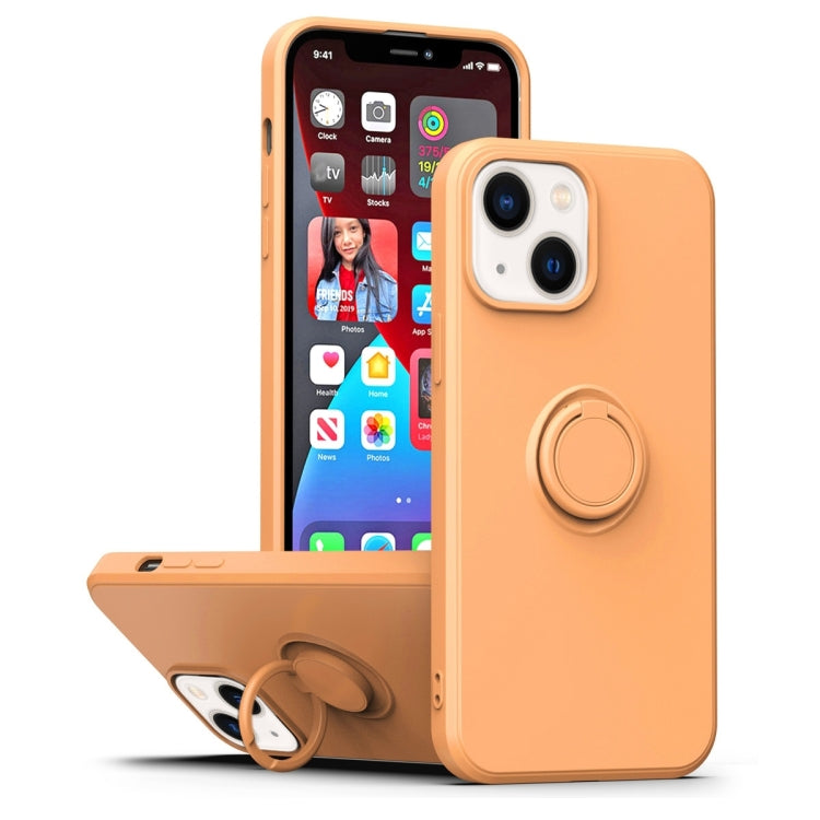 Ring Kickstand Silicone Phone Case, For iPhone 14 Plus