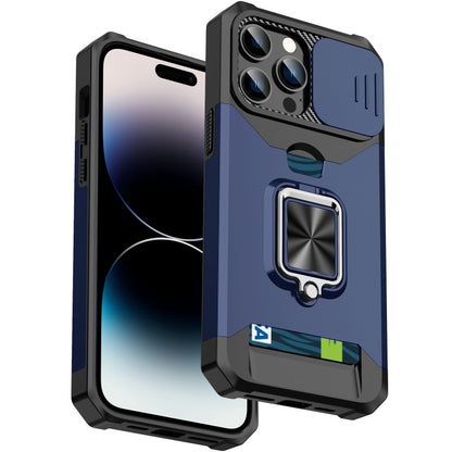 Sliding Camshield Card Phone Case, For iPhone 14, For iPhone 14 Pro, For iPhone 14 Pro Max, For iPhone 14 Plus