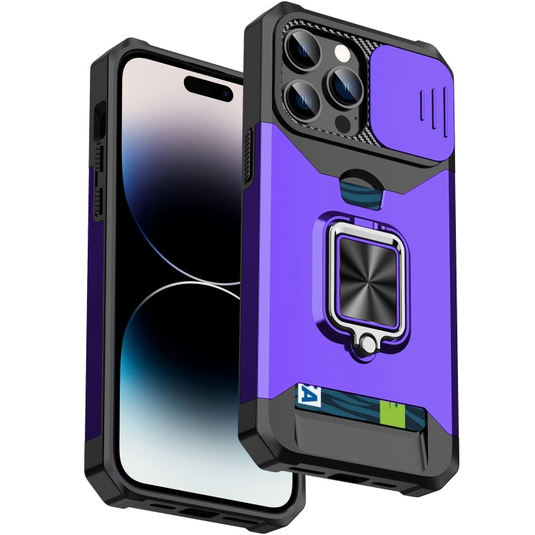 Sliding Camshield Card Phone Case, For iPhone 14, For iPhone 14 Pro, For iPhone 14 Pro Max, For iPhone 14 Plus