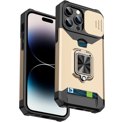 Sliding Camshield Card Phone Case, For iPhone 14, For iPhone 14 Pro, For iPhone 14 Pro Max, For iPhone 14 Plus