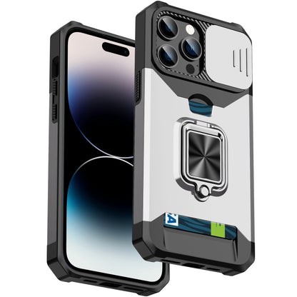 Sliding Camshield Card Phone Case, For iPhone 14, For iPhone 14 Pro, For iPhone 14 Pro Max, For iPhone 14 Plus