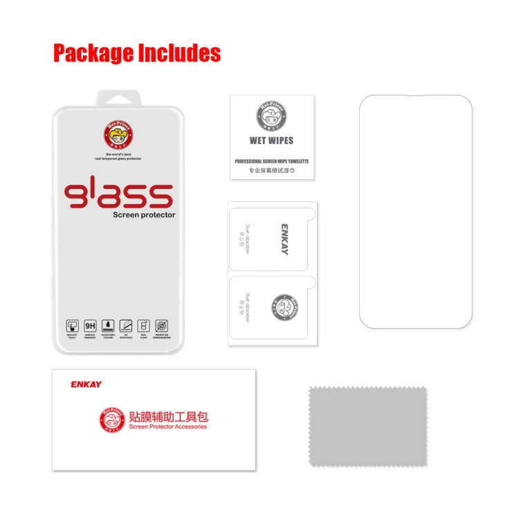ENKAY 0.26mm 9H 2.5D Tempered Glass Film for iPhone 14, For iPhone 14 Plus (1 PC), For iPhone 14 Plus (2 PCS), For iPhone 14 Plus (5 PCS), For iPhone 14 Plus (10 PCS)