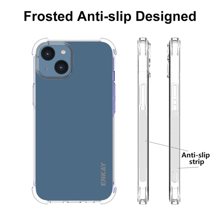ENKAY Clear TPU Shockproof Phone Case, For iPhone 14, For iPhone 14 Plus, For iPhone 14 Pro, For iPhone 14 Pro Max