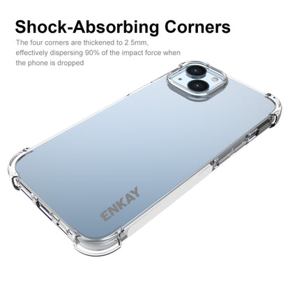ENKAY Clear TPU Shockproof Phone Case, For iPhone 14, For iPhone 14 Plus, For iPhone 14 Pro, For iPhone 14 Pro Max
