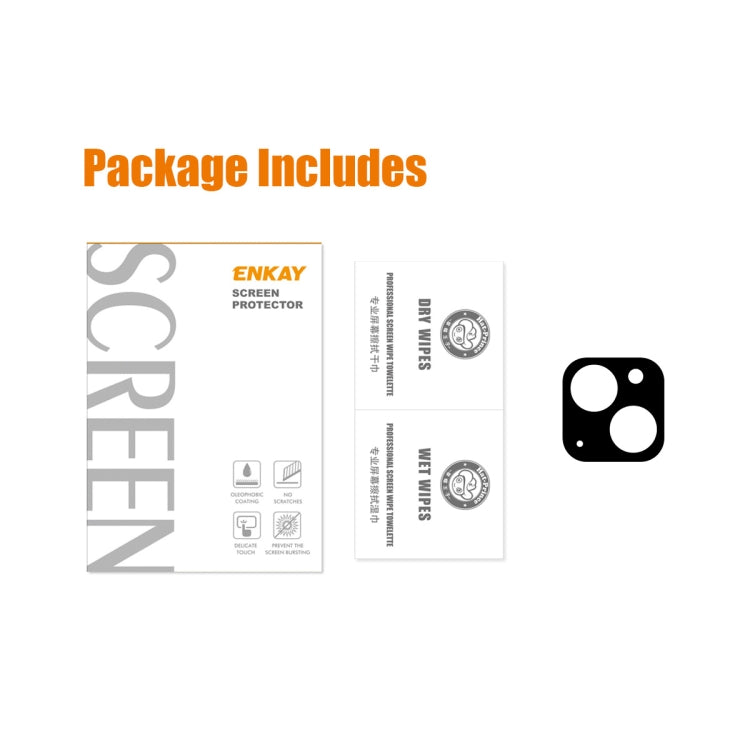 For iPhone 14 / 14 Plus ENKAY 9H Rear Lens Tempered Glass Film, For iPhone 14 / 14 Max(1 PC), For iPhone 14 / 14 Max(2 PCS)