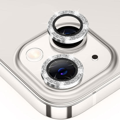 ENKAY Glitter Rear Lens Aluminium Alloy Tempered Glass Film For iPhone 14 / 14 Max, For iPhone 14 / 14 Plus