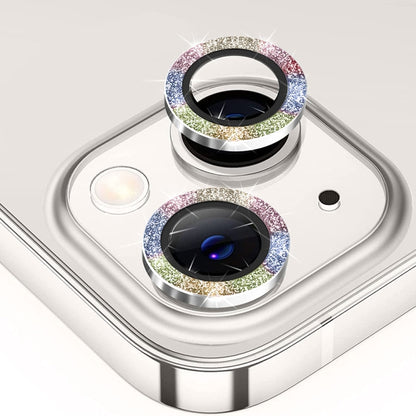 ENKAY Glitter Rear Lens Aluminium Alloy Tempered Glass Film For iPhone 14 / 14 Max, For iPhone 14 / 14 Plus