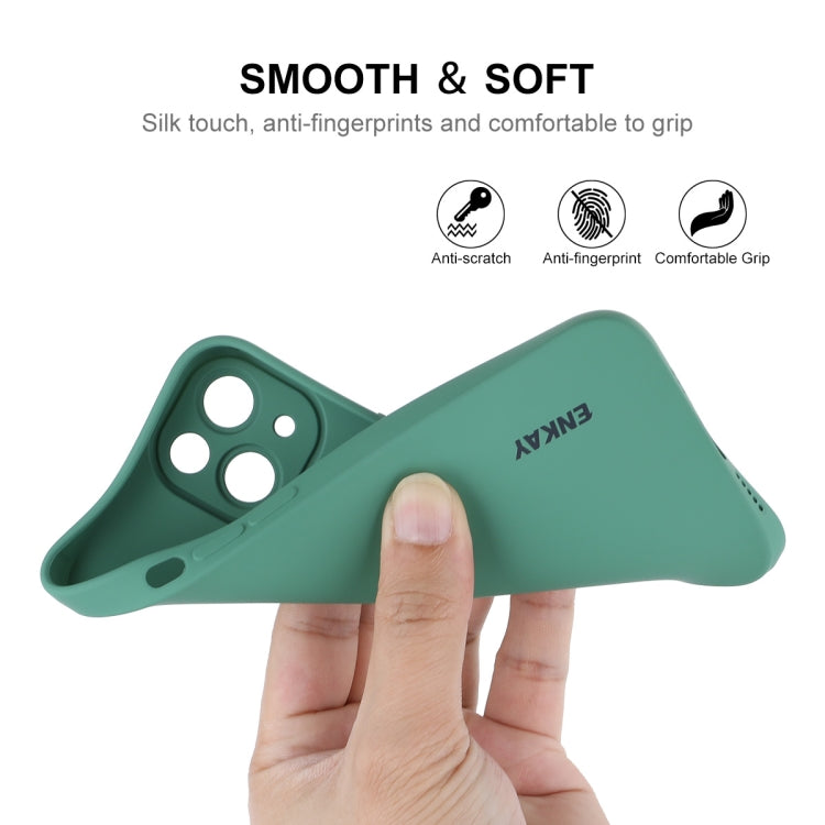 ENKAY Liquid Silicone Shockproof Phone Case For iPhone 14 Plus, For iPhone 14 Plus