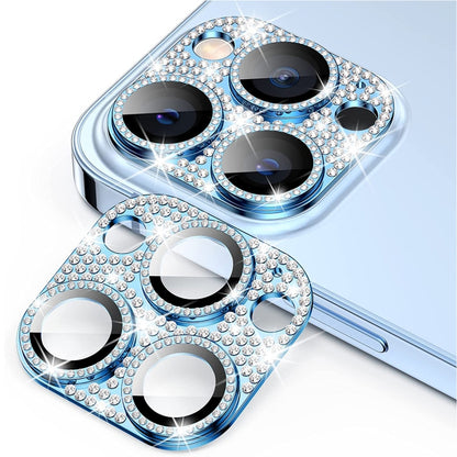 For iPhone 14 Pro / 14 Pro Max ENKAY Hat-Prince Blink Diamond Camera Lens Aluminium Alloy Tempered Glass Film, For iPhone 14 Pro / 14 Pro Max