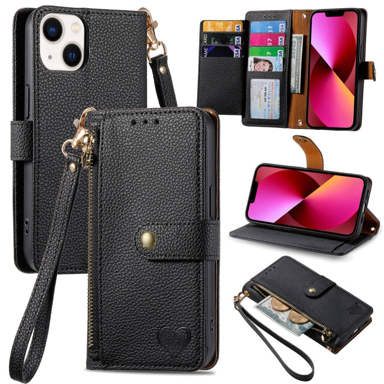 Love Zipper Lanyard Leather Phone Case, For iPhone 15, For iPhone 14 Plus, For iPhone 14, For iPhone 14 Pro, For iPhone 14 Pro Max, For iPhone 13 Pro Max, For iPhone 13 Pro, For iPhone 13