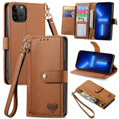 Love Zipper Lanyard Leather Phone Case, For iPhone 15, For iPhone 14 Plus, For iPhone 14, For iPhone 14 Pro, For iPhone 14 Pro Max, For iPhone 13 Pro Max, For iPhone 13 Pro, For iPhone 13