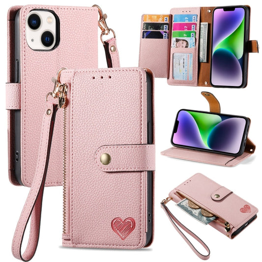 Love Zipper Lanyard Leather Phone Case, For iPhone 15, For iPhone 14 Plus, For iPhone 14, For iPhone 14 Pro, For iPhone 14 Pro Max, For iPhone 13 Pro Max, For iPhone 13 Pro, For iPhone 13