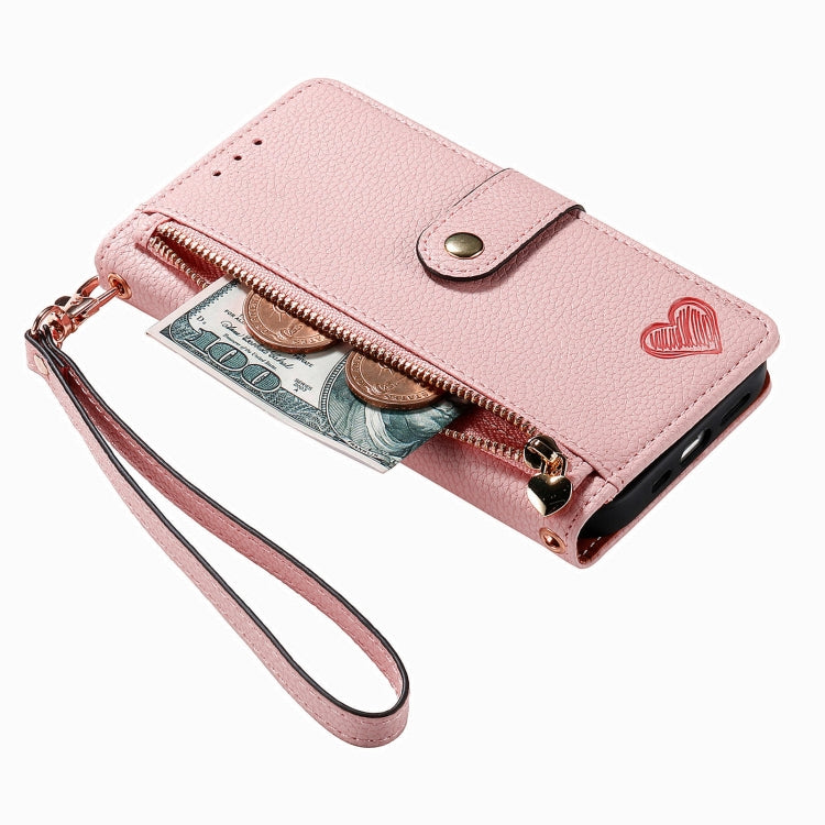 Love Zipper Lanyard Leather Phone Case, For iPhone 15, For iPhone 14 Plus, For iPhone 14, For iPhone 14 Pro, For iPhone 14 Pro Max, For iPhone 13 Pro Max, For iPhone 13 Pro, For iPhone 13