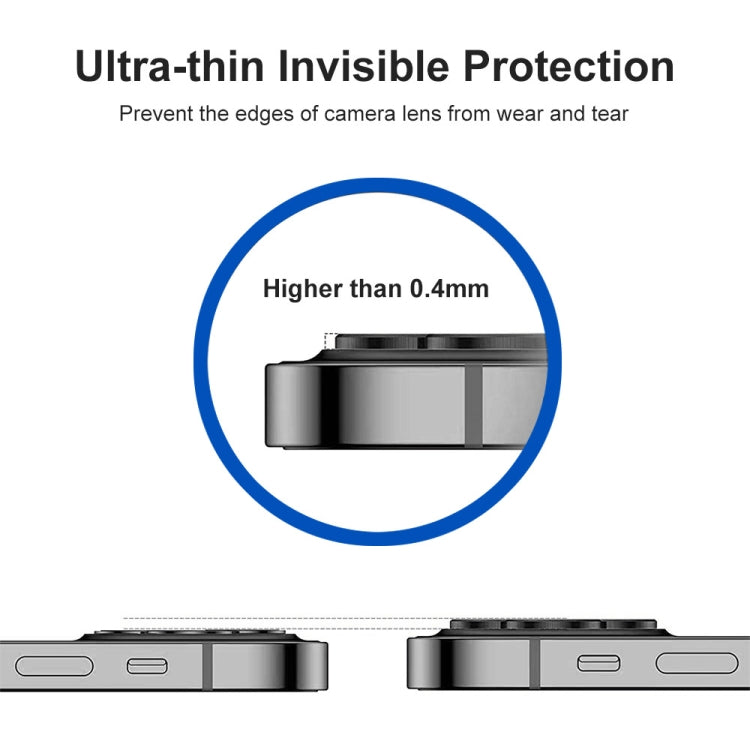 ENKAY 9H Rear Lens Aluminium Alloy Tempered Glass Film, For iPhone 15 / 15 Plus