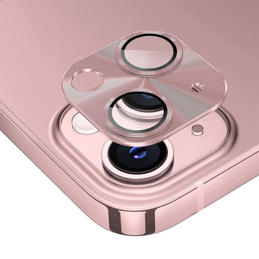 ENKAY Aluminium Alloy Tempered Glass Lens Cover Film, For iPhone 15 / 15 Plus