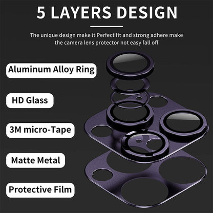 ENKAY Anti-reflection Camera Lens Aluminium Alloy Tempered Glass Film, For iPhone 15 Pro / 15 Pro Max