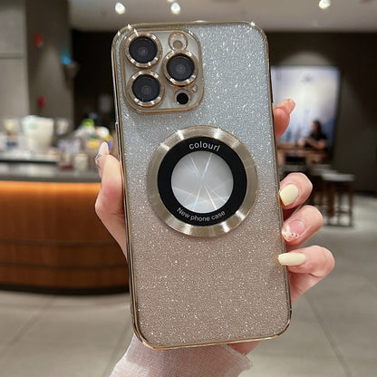 Gradient Glitter Electroplating MagSafe TPU Phone Case, For iPhone 15 Plus, For iPhone 15, For iPhone 14 Plus, For iPhone 14, For iPhone 14 Pro, For iPhone 14 Pro Max