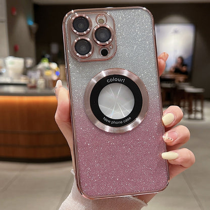 Gradient Glitter Electroplating MagSafe TPU Phone Case, For iPhone 15 Plus, For iPhone 15, For iPhone 14 Plus, For iPhone 14, For iPhone 14 Pro, For iPhone 14 Pro Max