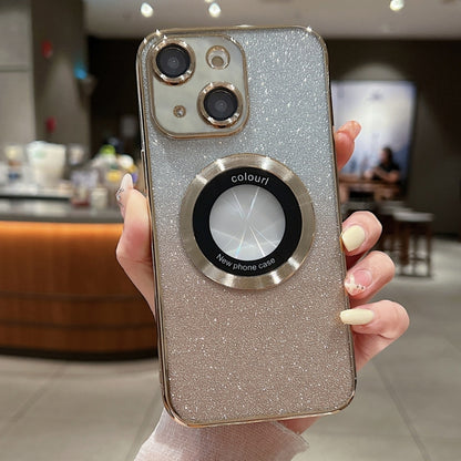 Gradient Glitter Electroplating MagSafe TPU Phone Case, For iPhone 15 Plus, For iPhone 15, For iPhone 14 Plus, For iPhone 14, For iPhone 14 Pro, For iPhone 14 Pro Max