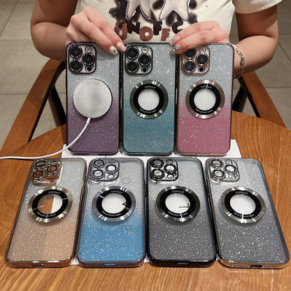 Gradient Glitter Electroplating MagSafe TPU Phone Case, For iPhone 15 Plus, For iPhone 15, For iPhone 14 Plus, For iPhone 14, For iPhone 14 Pro, For iPhone 14 Pro Max