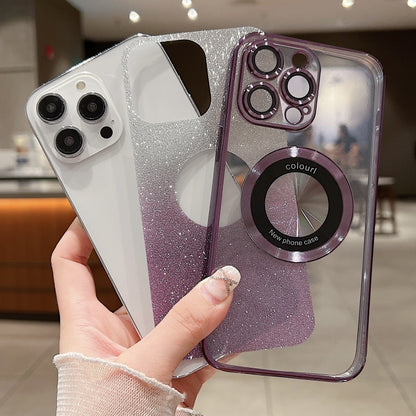 Gradient Glitter Electroplating MagSafe TPU Phone Case, For iPhone 15 Plus, For iPhone 15, For iPhone 14 Plus, For iPhone 14, For iPhone 14 Pro, For iPhone 14 Pro Max