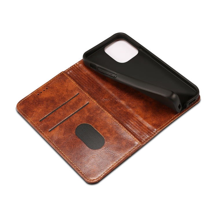 Suteni Baroque Calf Texture Buckle Wallet Leather Phone Case
