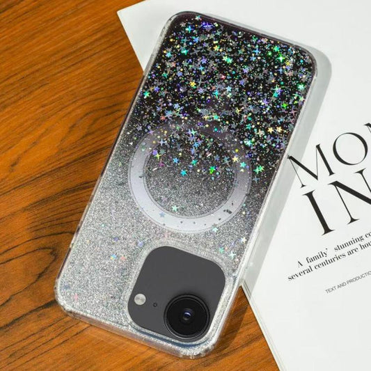 Gradient Glitter Starry MagSafe Phone Case, For iPhone 16e, For iPhone 16 Pro Max, For iPhone 16 Pro, For iPhone 16 Plus, For iPhone 16, For iPhone 15 Pro Max, For iPhone 15 Pro, For iPhone 15 Plus, For iPhone 15