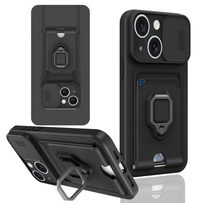 Sliding Camshield Magnetic Card Holder Silicone Phone Case, For iPhone 15, For iPhone 14 Plus, For iPhone 14, For iPhone 14 Pro, For iPhone 14 Pro Max, For iPhone 13 Pro Max, For iPhone 13 Pro, For iPhone 13