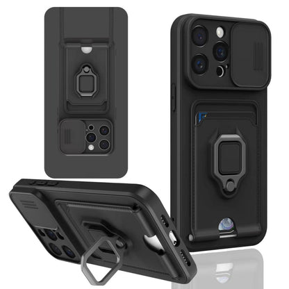 Sliding Camshield Magnetic Card Holder Silicone Phone Case, For iPhone 15, For iPhone 14 Plus, For iPhone 14, For iPhone 14 Pro, For iPhone 14 Pro Max, For iPhone 13 Pro Max, For iPhone 13 Pro, For iPhone 13