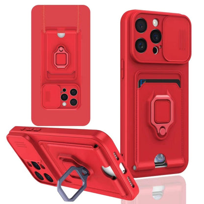 Sliding Camshield Magnetic Card Holder Silicone Phone Case, For iPhone 15, For iPhone 14 Plus, For iPhone 14, For iPhone 14 Pro, For iPhone 14 Pro Max, For iPhone 13 Pro Max, For iPhone 13 Pro, For iPhone 13