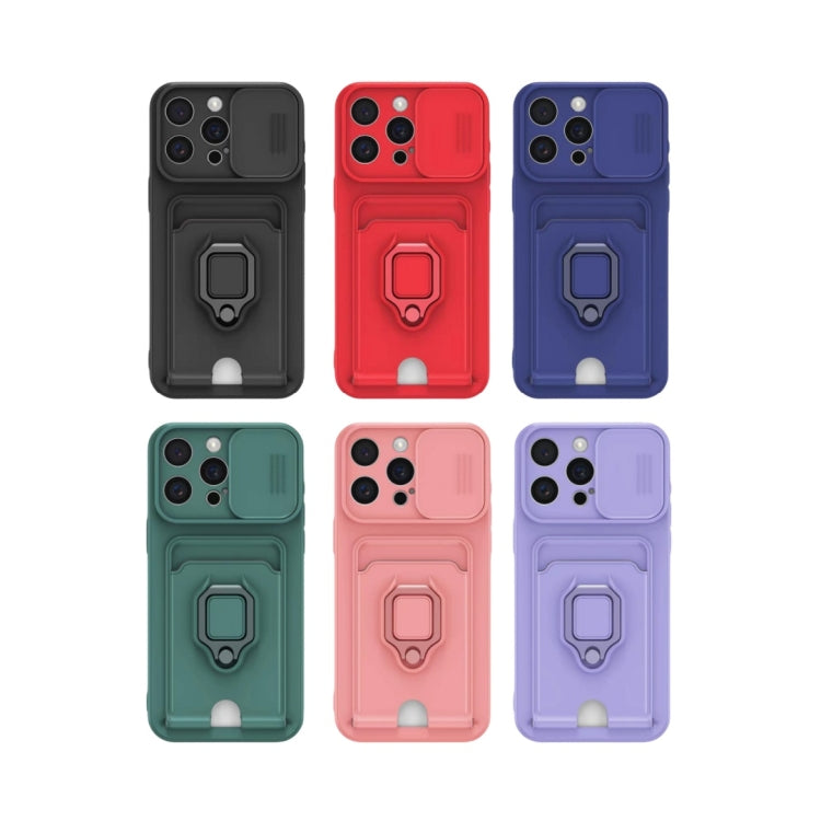 Sliding Camshield Magnetic Card Holder Silicone Phone Case, For iPhone 15, For iPhone 14 Plus, For iPhone 14, For iPhone 14 Pro, For iPhone 14 Pro Max, For iPhone 13 Pro Max, For iPhone 13 Pro, For iPhone 13