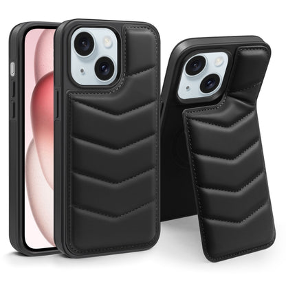 Down Jacket Card Bag Holder MagSafe Phone Case, For iPhone 15 Pro Max, For iPhone 15 Pro, For iPhone 15 Plus, For iPhone 15, For iPhone 14 Plus, For iPhone 14