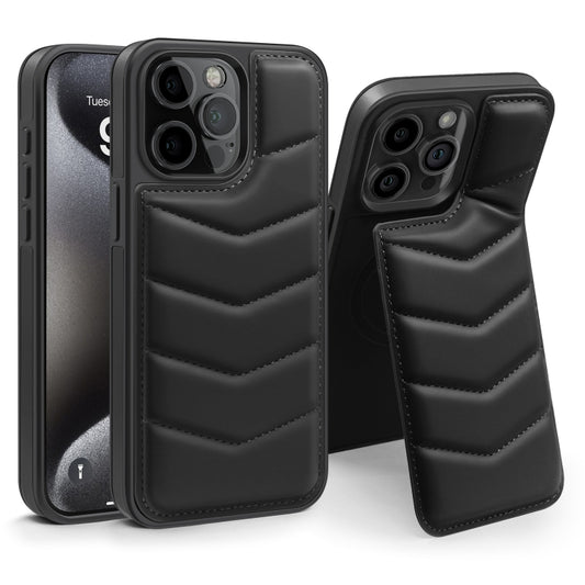 Down Jacket Card Bag Holder MagSafe Phone Case, For iPhone 15 Pro Max, For iPhone 15 Pro, For iPhone 15 Plus, For iPhone 15, For iPhone 14 Plus, For iPhone 14