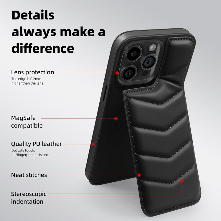 Down Jacket Card Bag Holder MagSafe Phone Case, For iPhone 15 Pro Max, For iPhone 15 Pro, For iPhone 15 Plus, For iPhone 15, For iPhone 14 Plus, For iPhone 14