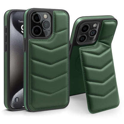 Down Jacket Card Bag Holder MagSafe Phone Case, For iPhone 15 Pro Max, For iPhone 15 Pro, For iPhone 15 Plus, For iPhone 15, For iPhone 14 Plus, For iPhone 14