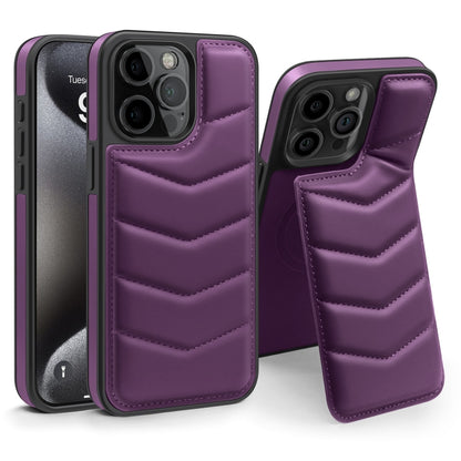 Down Jacket Card Bag Holder MagSafe Phone Case, For iPhone 15 Pro Max, For iPhone 15 Pro, For iPhone 15 Plus, For iPhone 15, For iPhone 14 Plus, For iPhone 14