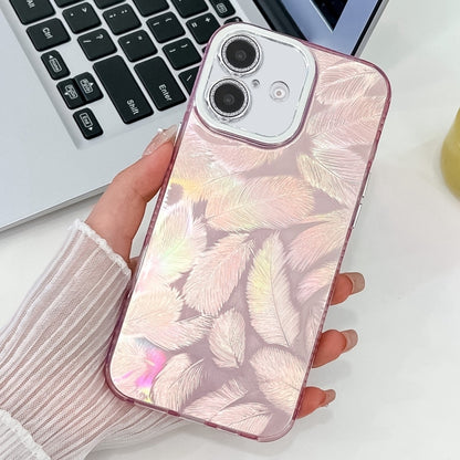 Plating Glitter Texture TPU Phone Case with Lens Film, For iPhone 16 Plus, For iPhone 16