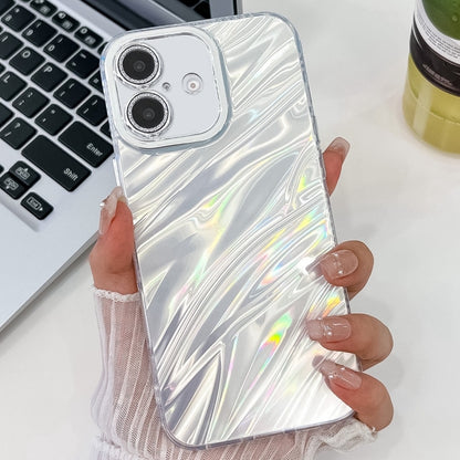 Plating Glitter Texture TPU Phone Case with Lens Film, For iPhone 15, For iPhone 14