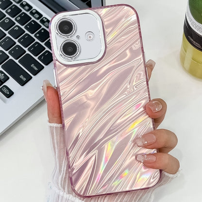 Plating Glitter Texture TPU Phone Case with Lens Film, For iPhone 15, For iPhone 14