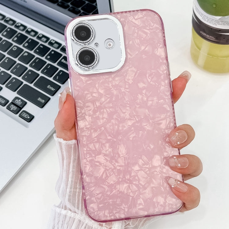 Plating Glitter Texture TPU Phone Case with Lens Film, For iPhone 15, For iPhone 14
