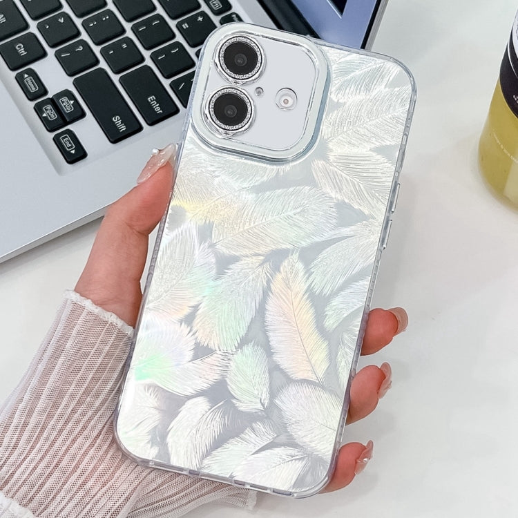 Plating Glitter Texture TPU Phone Case with Lens Film, For iPhone 16 Plus, For iPhone 16
