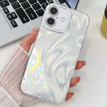Plating Glitter Texture TPU Phone Case with Lens Film, For iPhone 16 Plus, For iPhone 16