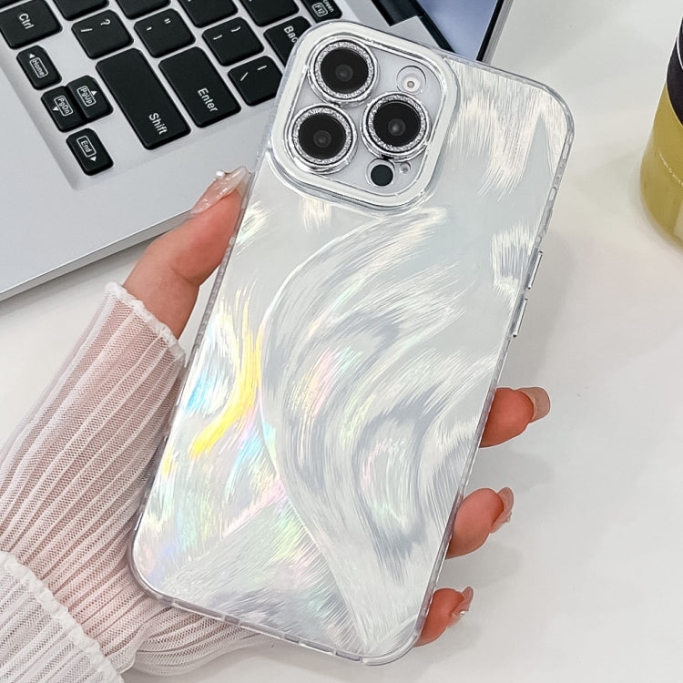 Plating Glitter Texture TPU Phone Case with Lens Film, For iPhone 15 Pro Max, For iPhone 15 Pro