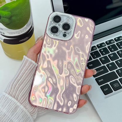 Plating Glitter Texture TPU Phone Case with Lens Film, For iPhone 15 Pro Max, For iPhone 15 Pro