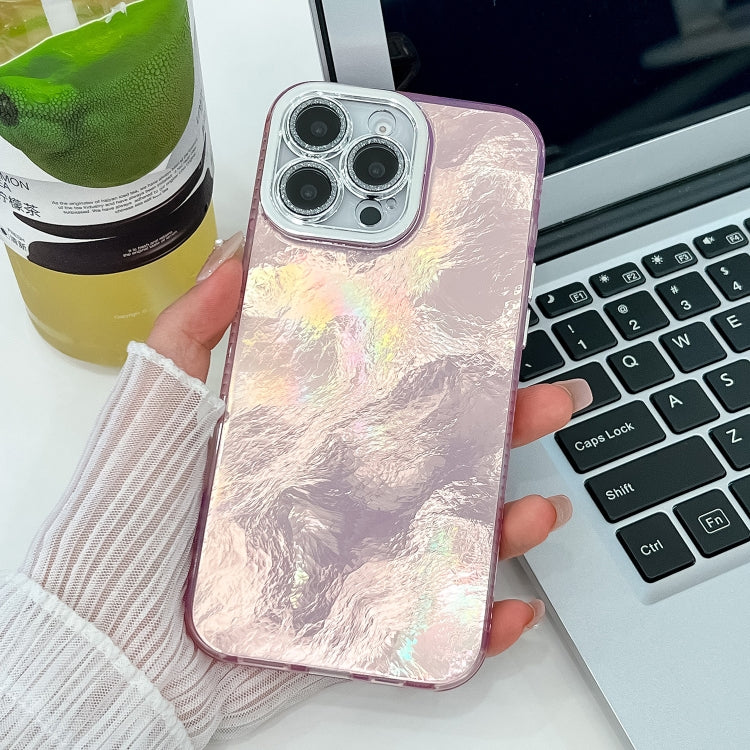 Plating Glitter Texture TPU Phone Case with Lens Film, For iPhone 15 Pro Max, For iPhone 15 Pro