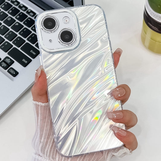 Plating Glitter Texture TPU Phone Case with Lens Film, For iPhone 15, For iPhone 14