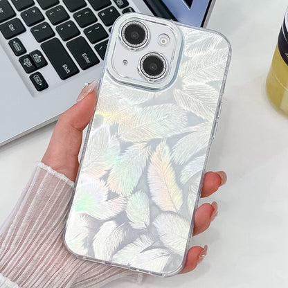 Plating Glitter Texture TPU Phone Case with Lens Film, For iPhone 15, For iPhone 14