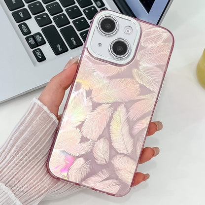 Plating Glitter Texture TPU Phone Case with Lens Film, For iPhone 15, For iPhone 14