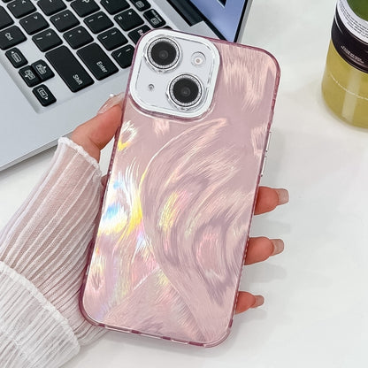 Plating Glitter Texture TPU Phone Case with Lens Film, For iPhone 15, For iPhone 14