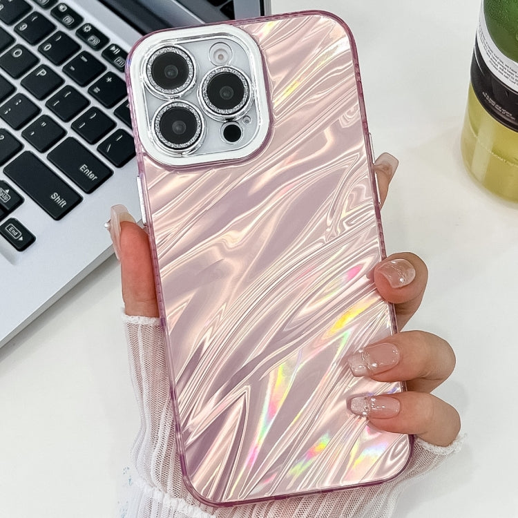 Plating Glitter Texture TPU Phone Case with Lens Film, For iPhone 16 Plus, For iPhone 16